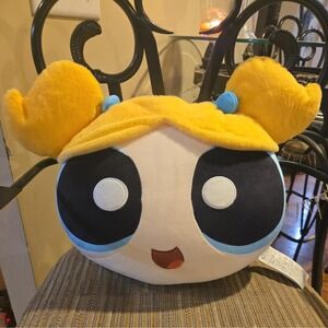 POWERPUFF GIRLS Bubbles Head Pillow Cartoon Network Plush GUC